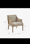 Rustic Reclaimed Farmhouse Crane Arm Accent Chair, Natural