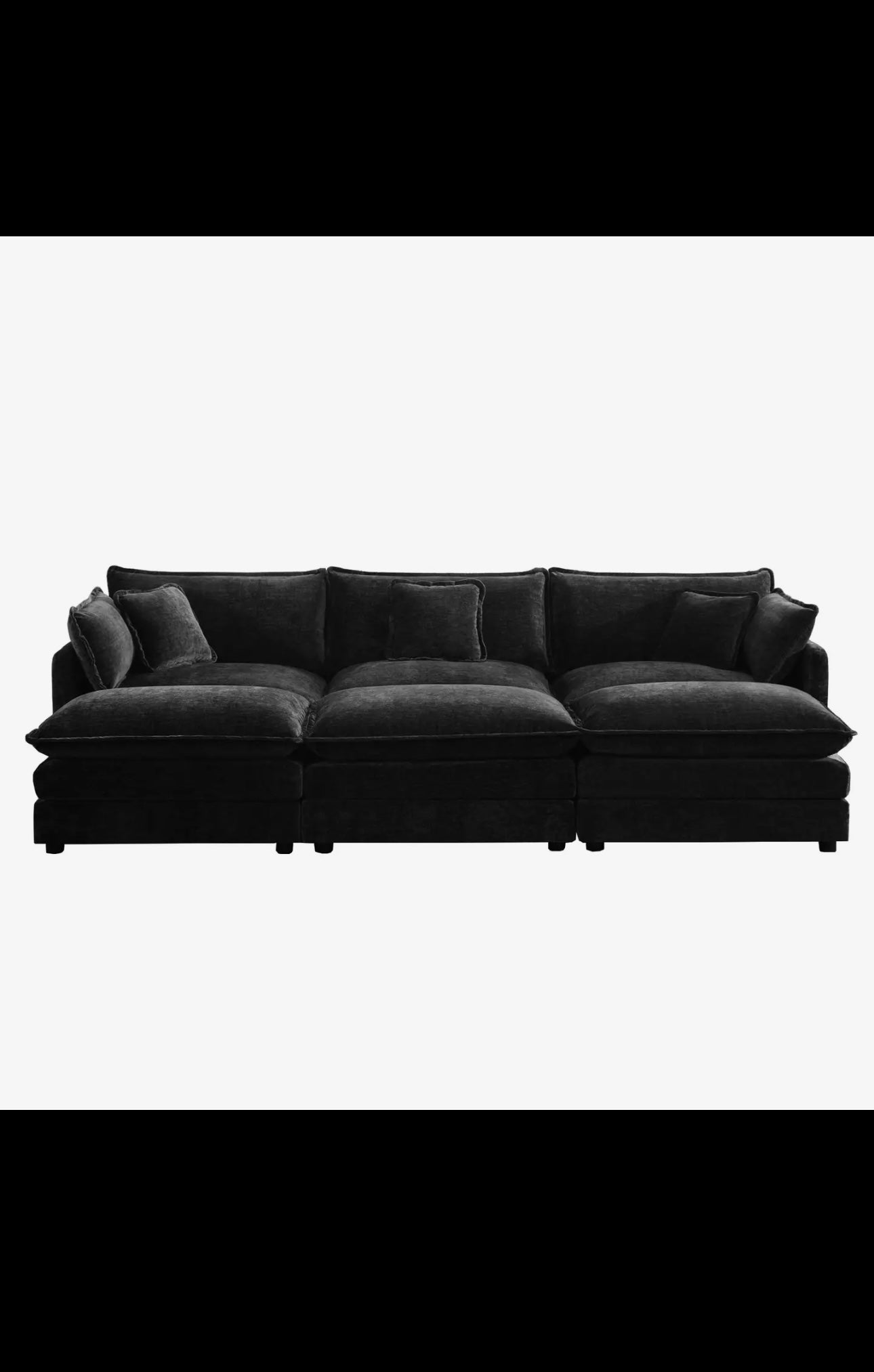 Fremont 112" 6-Piece Modular Chenille
Upholstered Sectional Sofa with ottomans