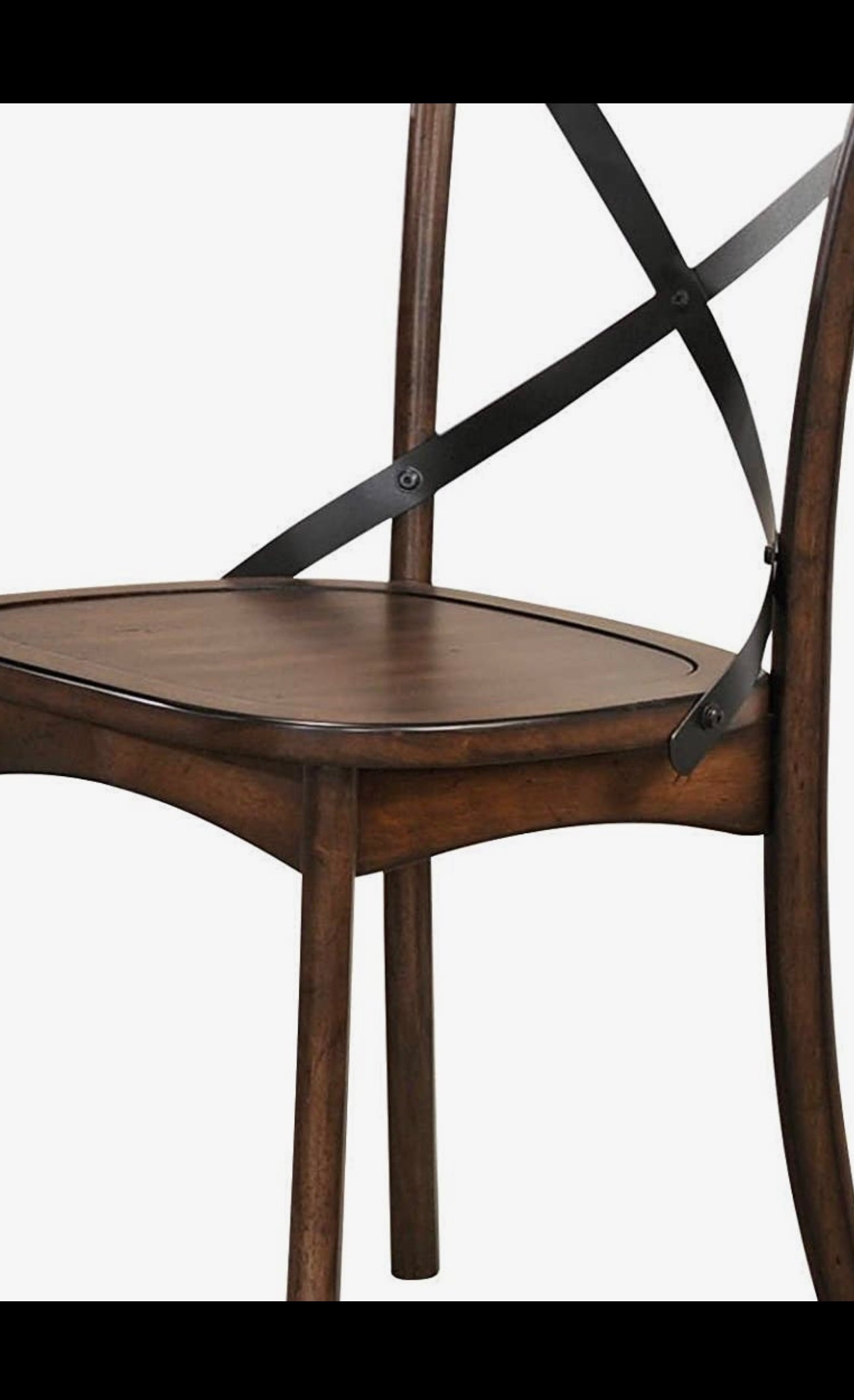 Set of Two Brown Cross Back Dining
Side Chairs