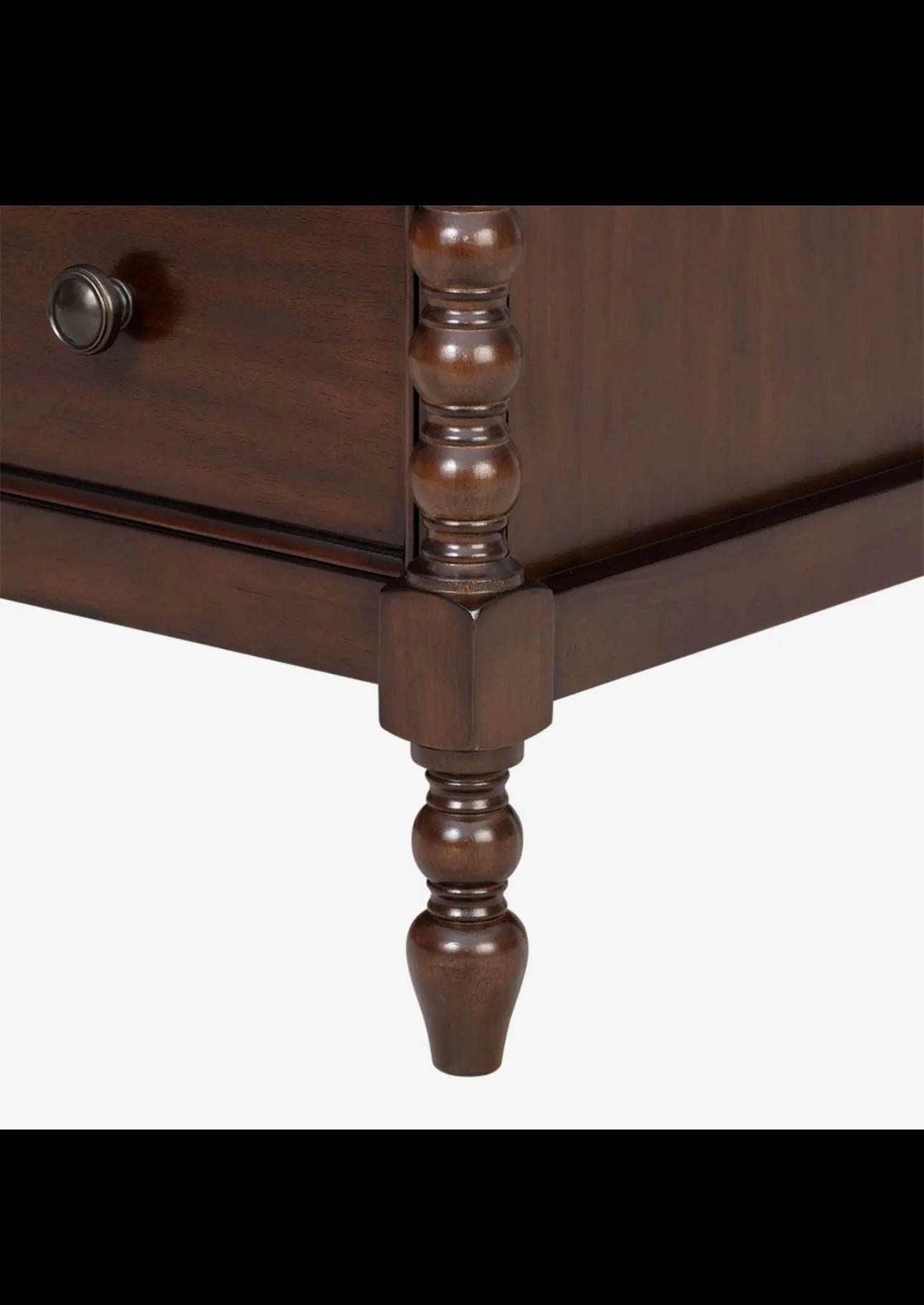 70 in 6-Drawer Spindle Wood Dresser, Morocco Brown
