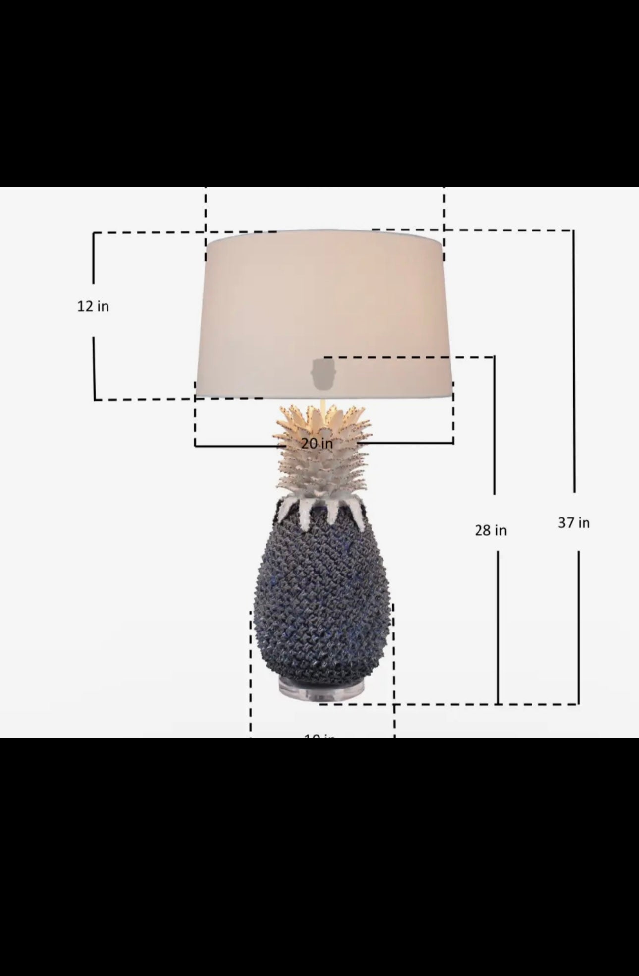 Large Pineapple Ceramic Lamp L492B