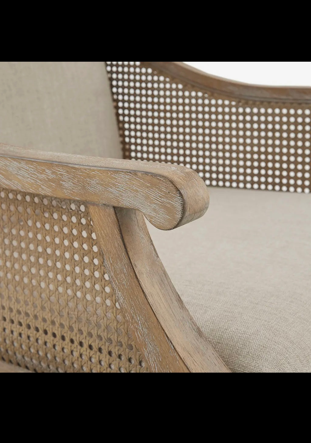 Rustic Reclaimed Farmhouse Crane Arm Accent Chair, Natural