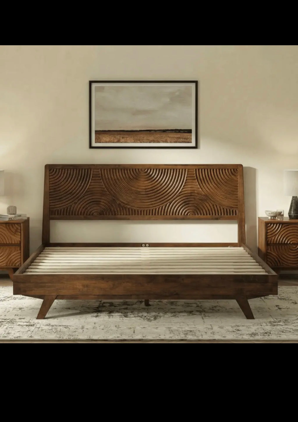 Harmony Solid Wood Bed Frame