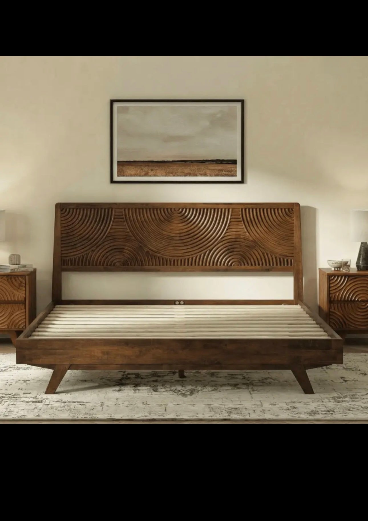 Harmony Solid Wood Bed Frame