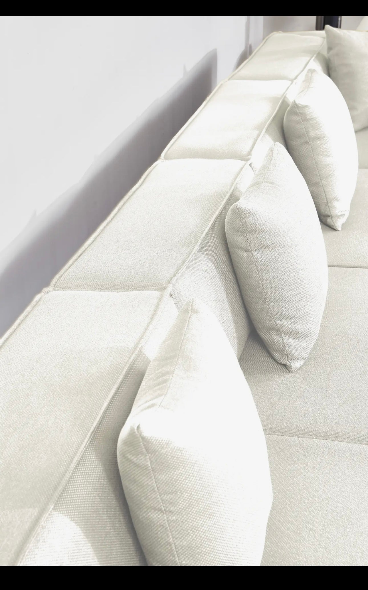 Versaluxe Sectional Three Seat Sofa in White