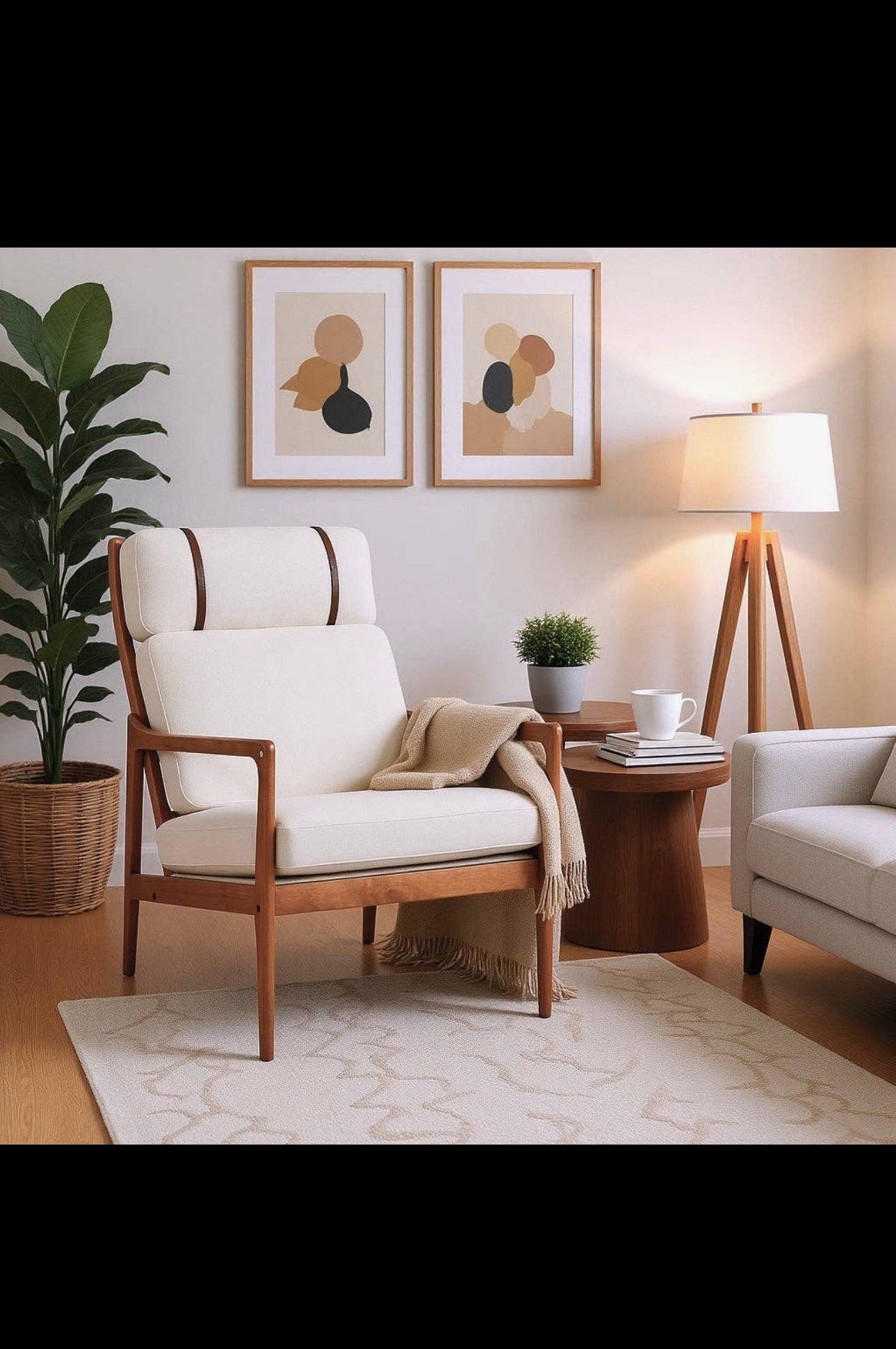Crater Mid Century Ergonomic Accent Armchair