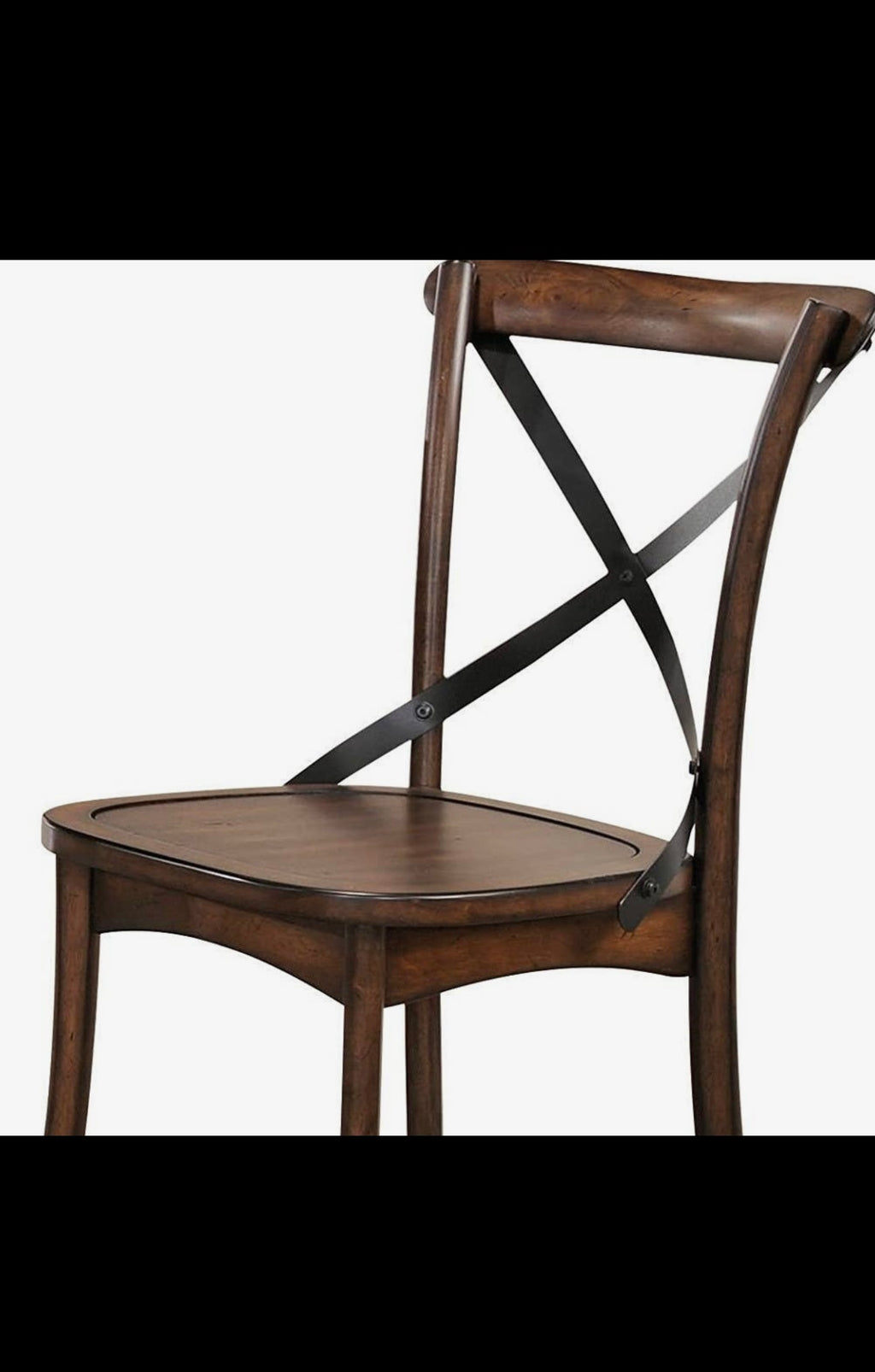 Set of Two Brown Cross Back Dining
Side Chairs
