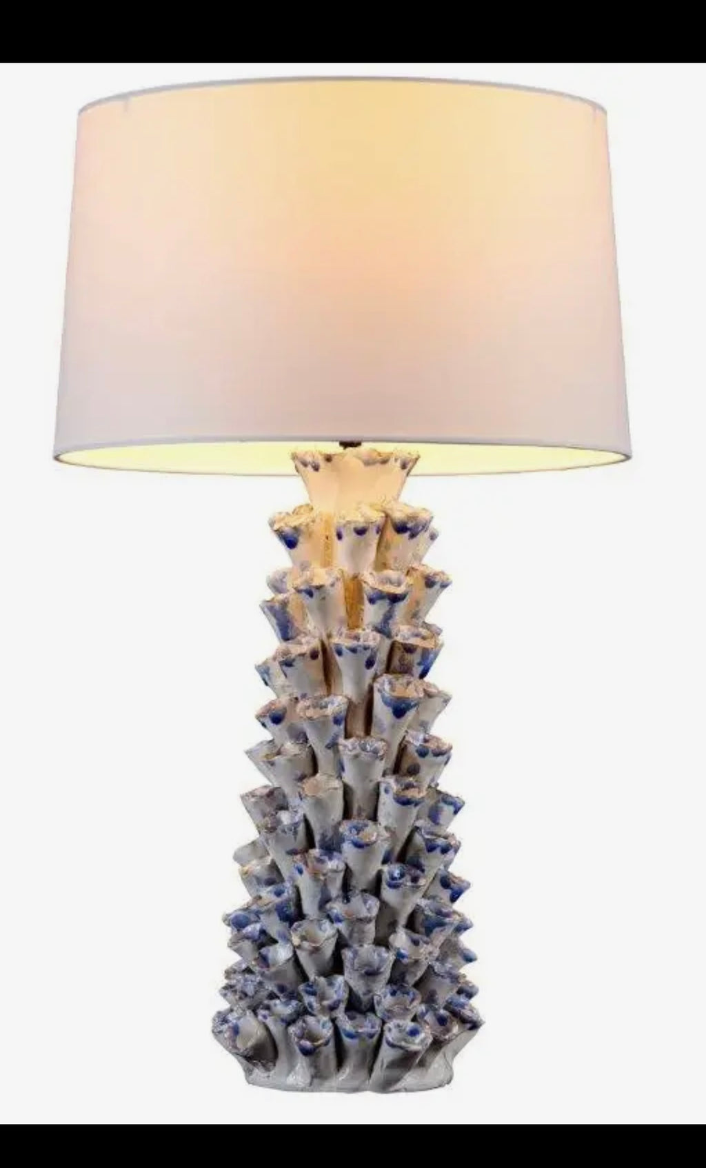 White & Blue Coral Original
Ceramic Lamp