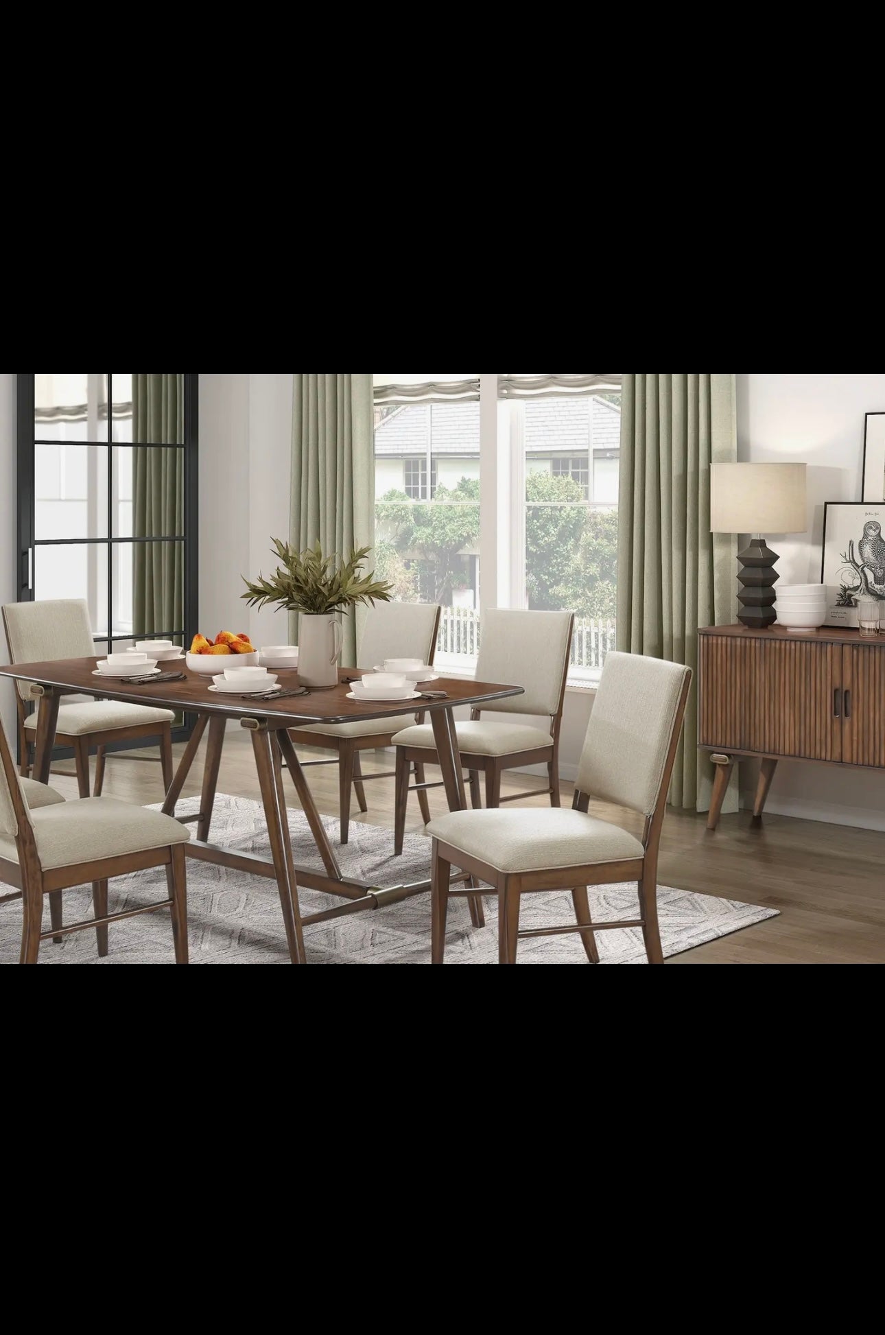Modern Design Set of 2 Side Chairs Fabric Upholstered Seat Back Brown Finish
Wooden Dining Kitchen Furniture Brown
Mix Dining Room Modern Side Chair Wood