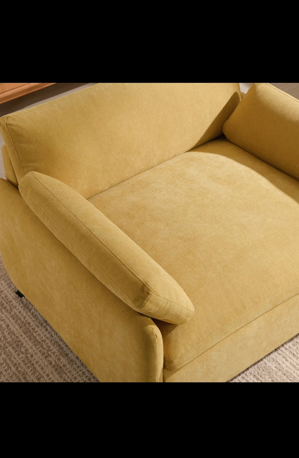Oversized Chenille Accent Chair with Pillows 4 Colors