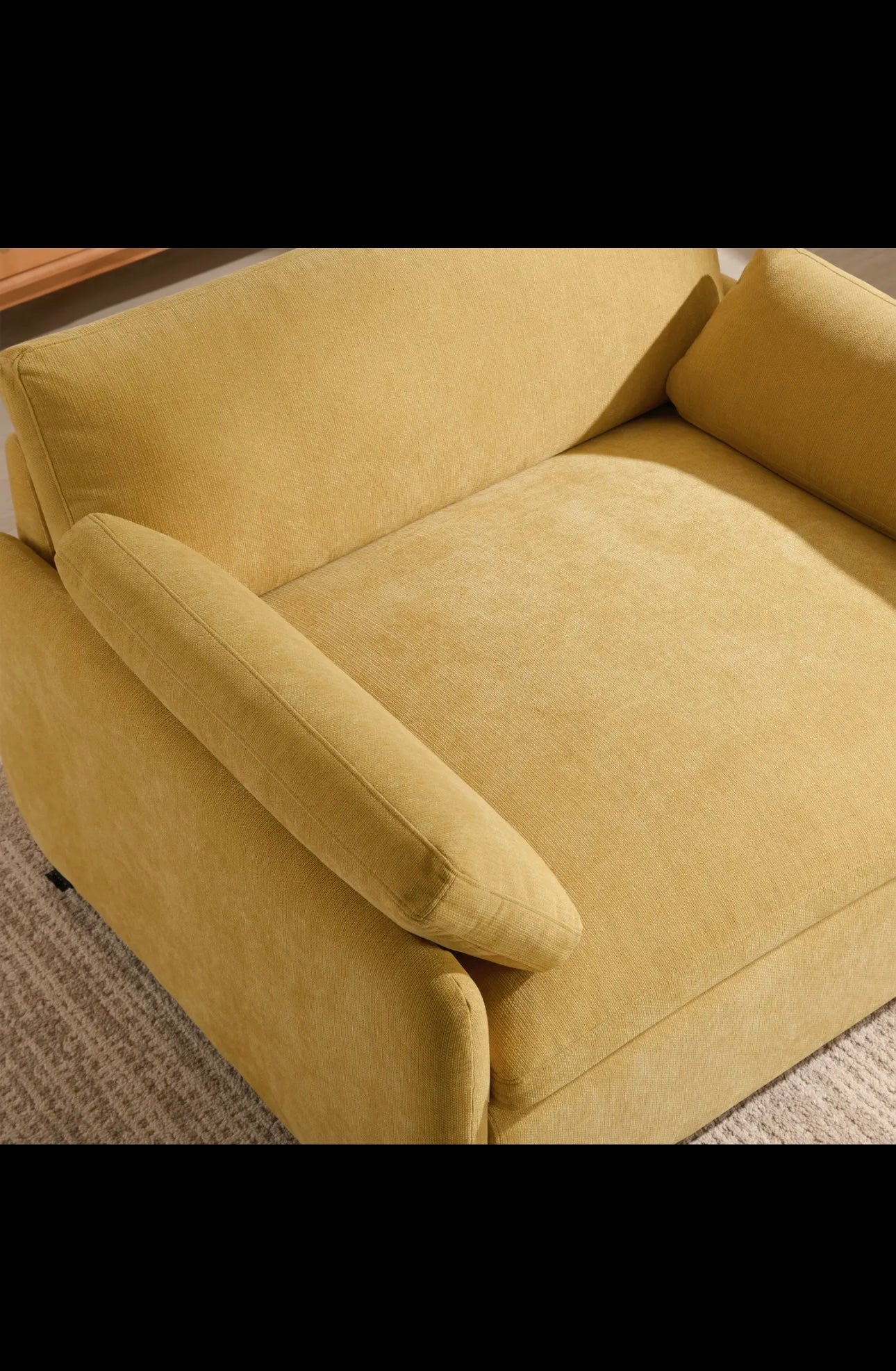 Oversized Chenille Accent Chair with Pillows 4 Colors