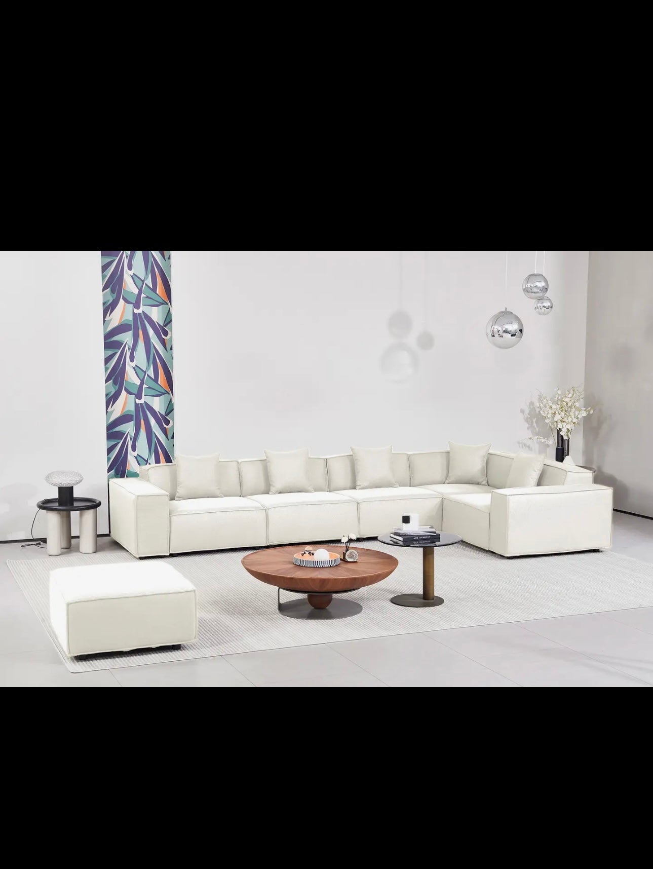 Versaluxe Sectional Three Seat Sofa in White