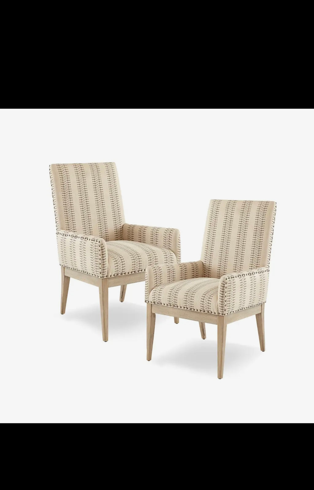 [Set of 2| High Back Farmhouse Dining Chair, Cream