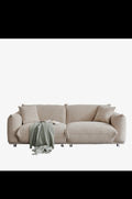 Oversized Loveseat Sofa For Living Room, Sherpa Sofa with Metal Legs