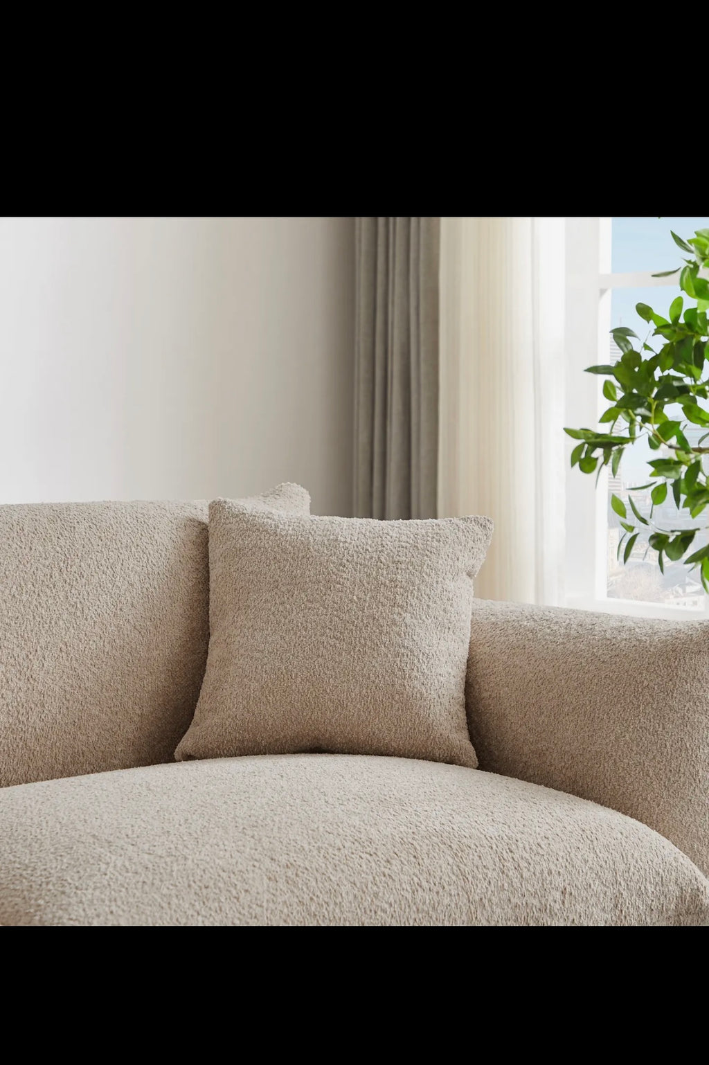 Oversized Loveseat Sofa For Living Room, Sherpa Sofa with Metal Legs
