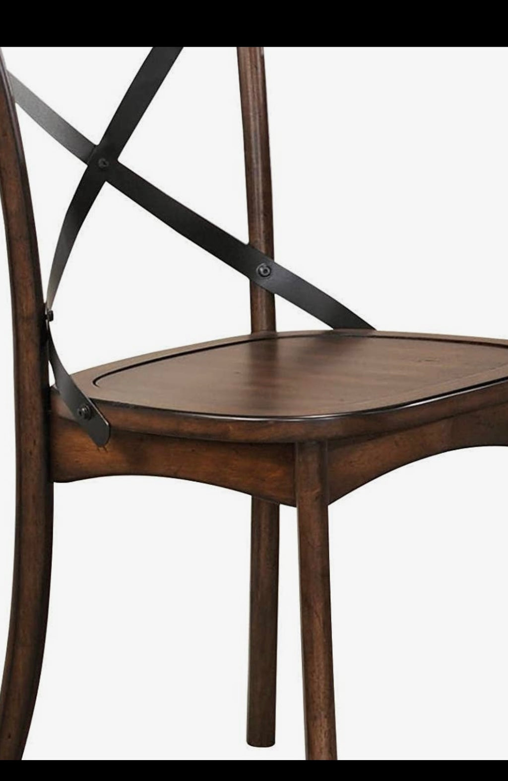 Set of Two Brown Cross Back Dining
Side Chairs