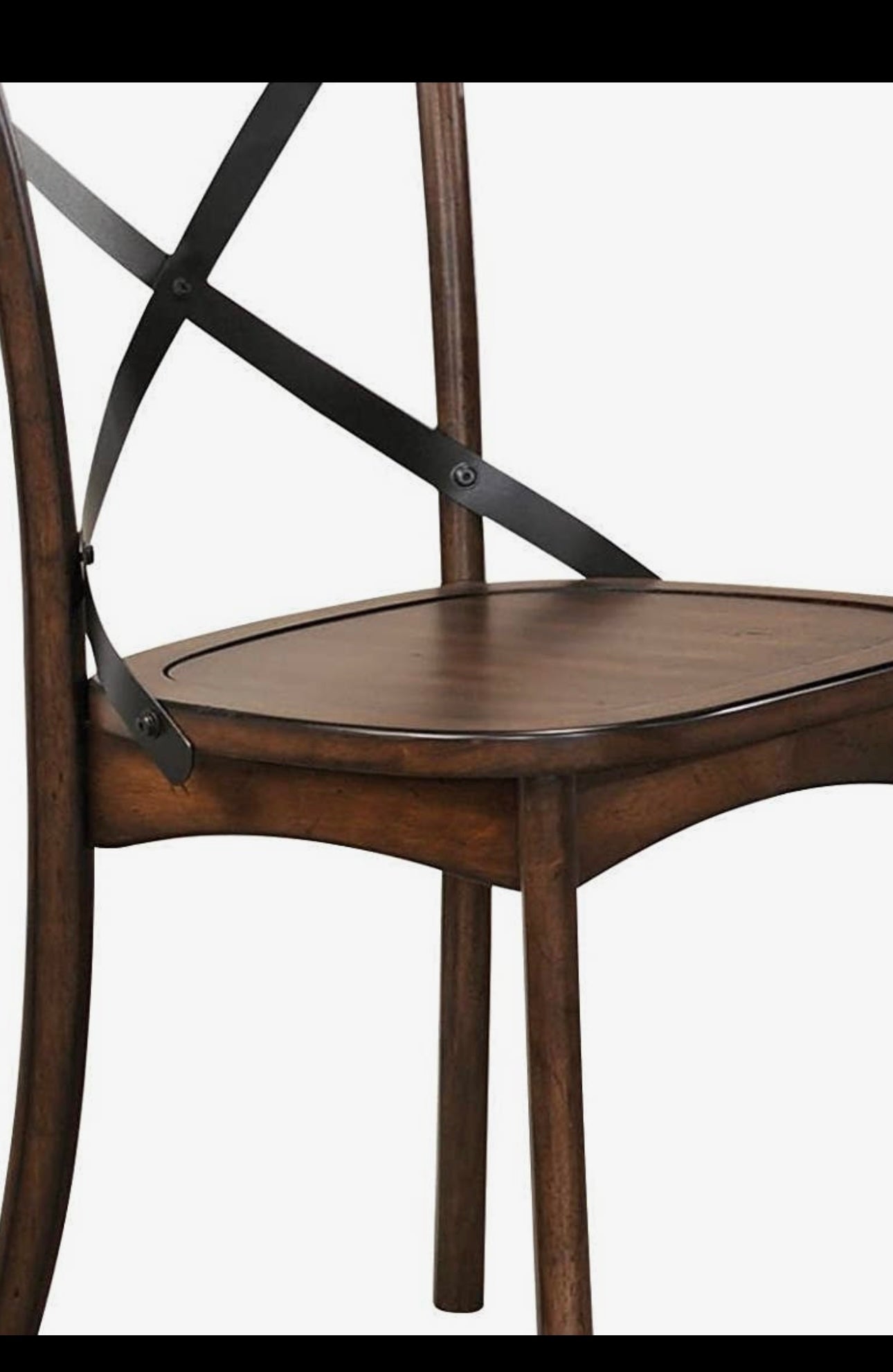 Set of Two Brown Cross Back Dining
Side Chairs