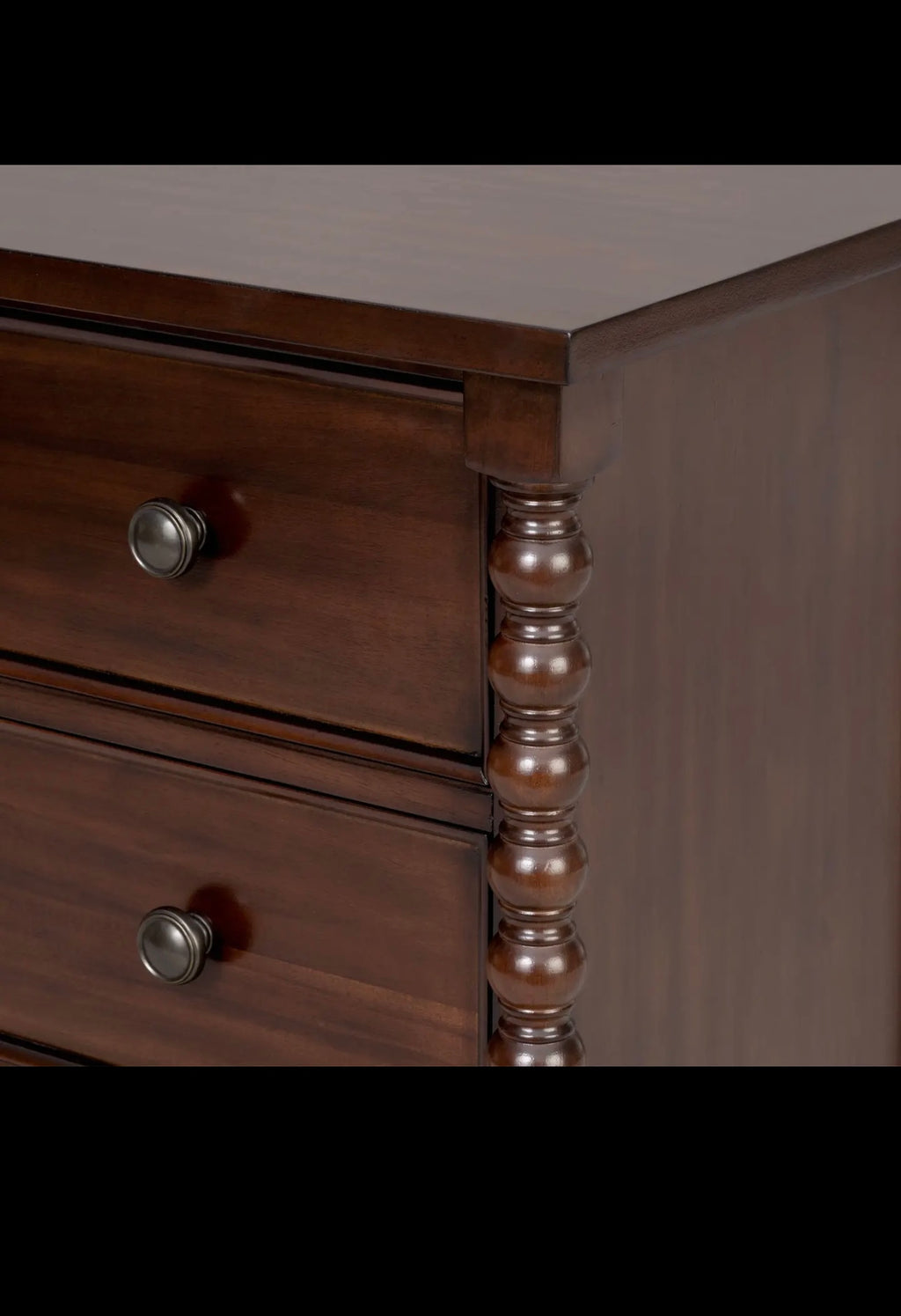 70 in 6-Drawer Spindle Wood Dresser, Morocco Brown