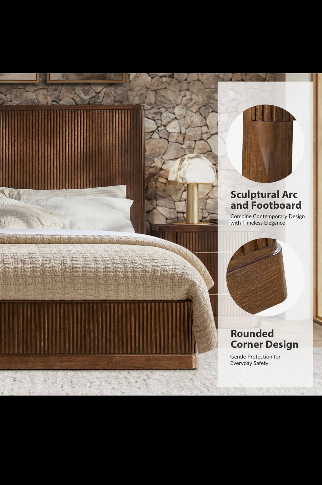Graciela Solid Wood Platform Queen Bed