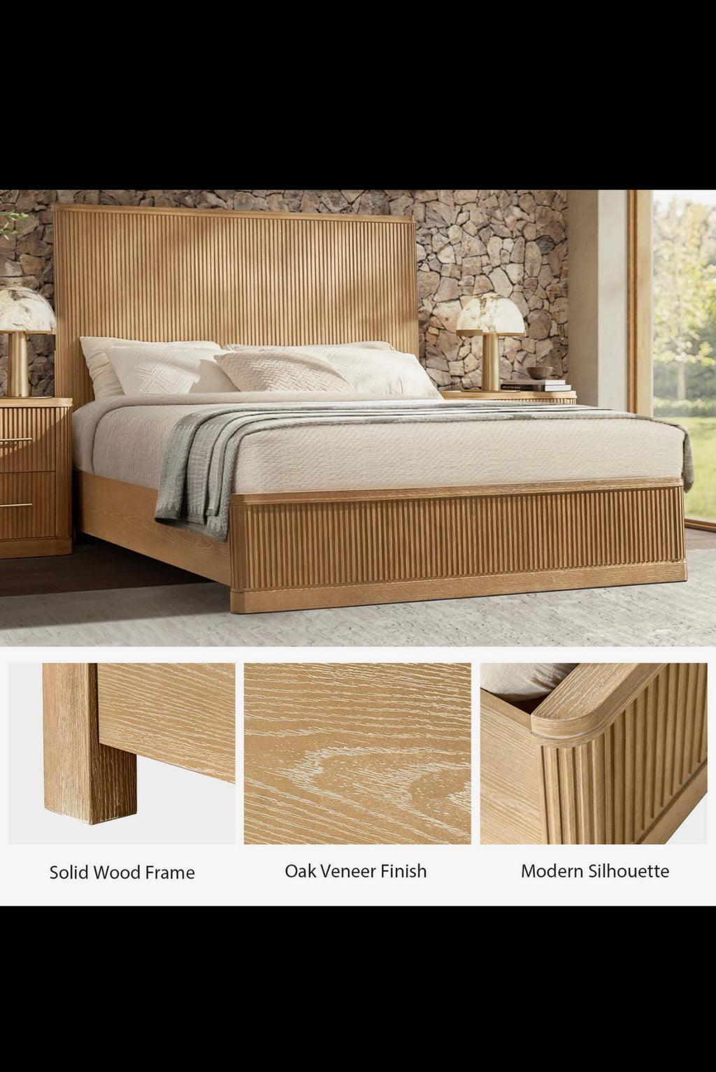 Graciela Solid Wood Platform Queen Bed