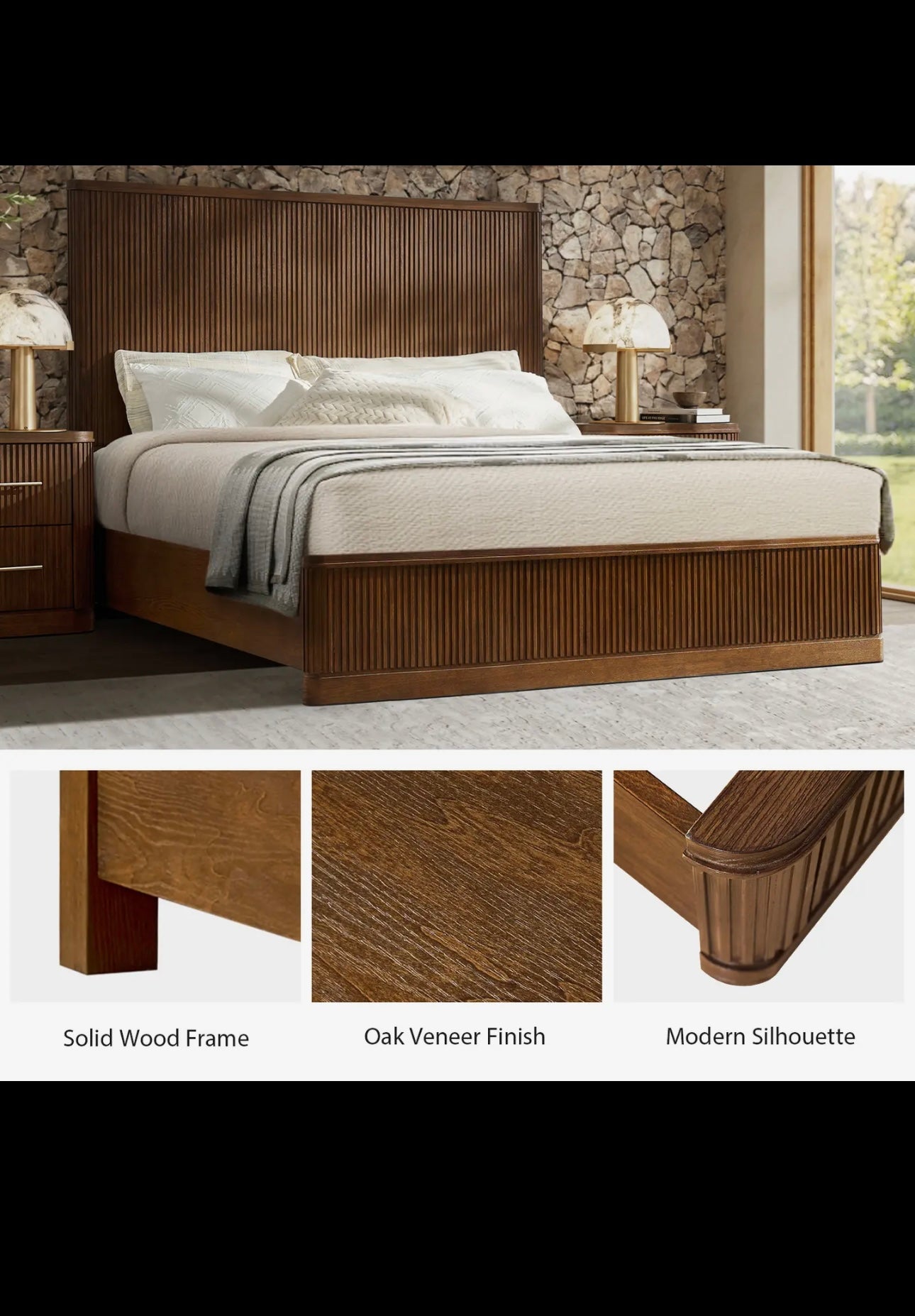 Graciela Solid Wood Platform Queen Bed