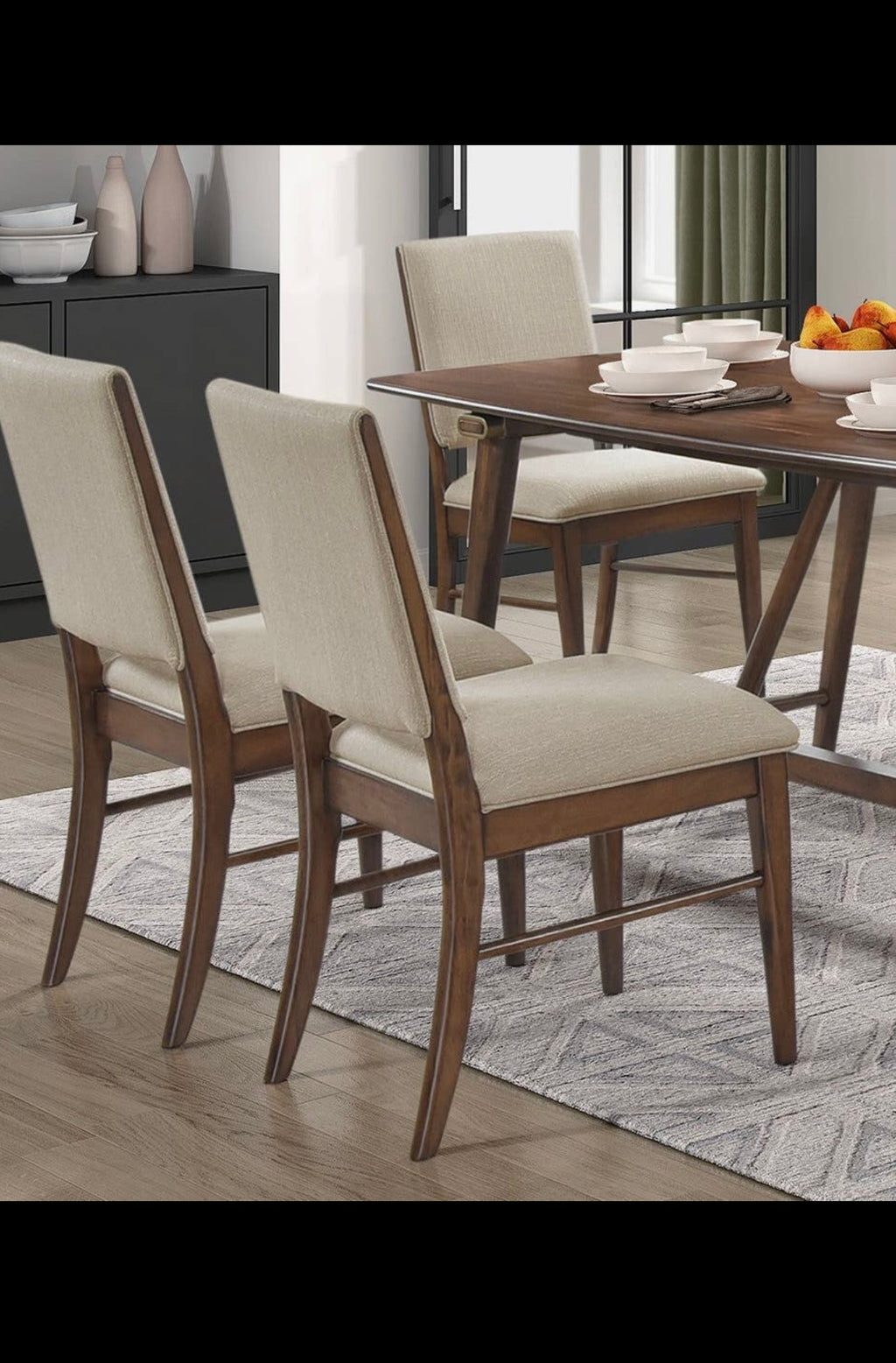 Modern Design Set of 2 Side Chairs Fabric Upholstered Seat Back Brown Finish
Wooden Dining Kitchen Furniture Brown
Mix Dining Room Modern Side Chair Wood