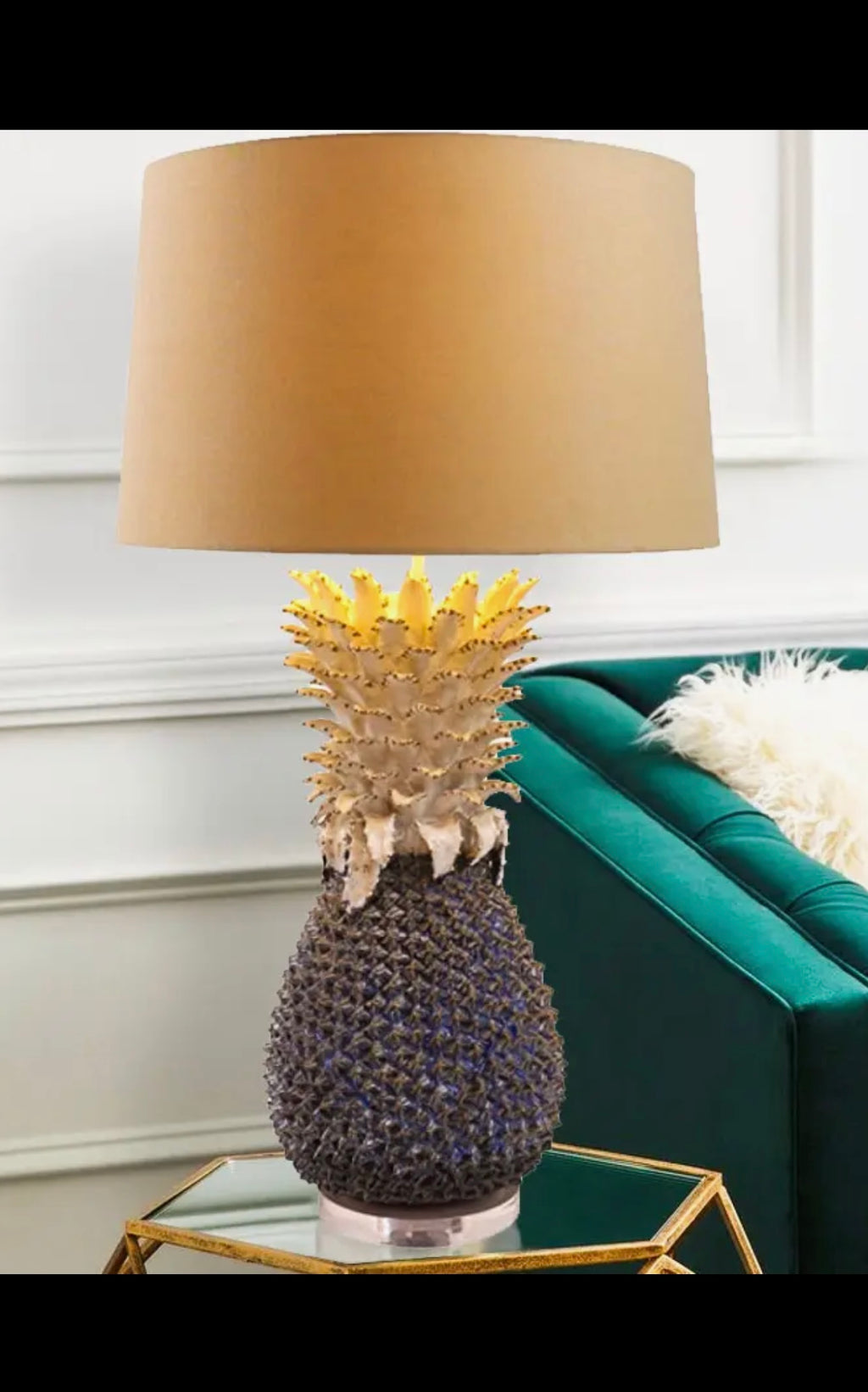 Large Pineapple Ceramic Lamp L492B