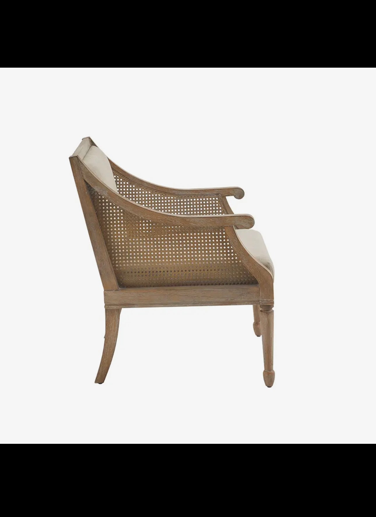 Rustic Reclaimed Farmhouse Crane Arm Accent Chair, Natural