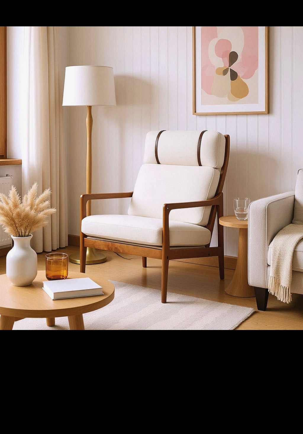 Crater Mid Century Ergonomic Accent Armchair
