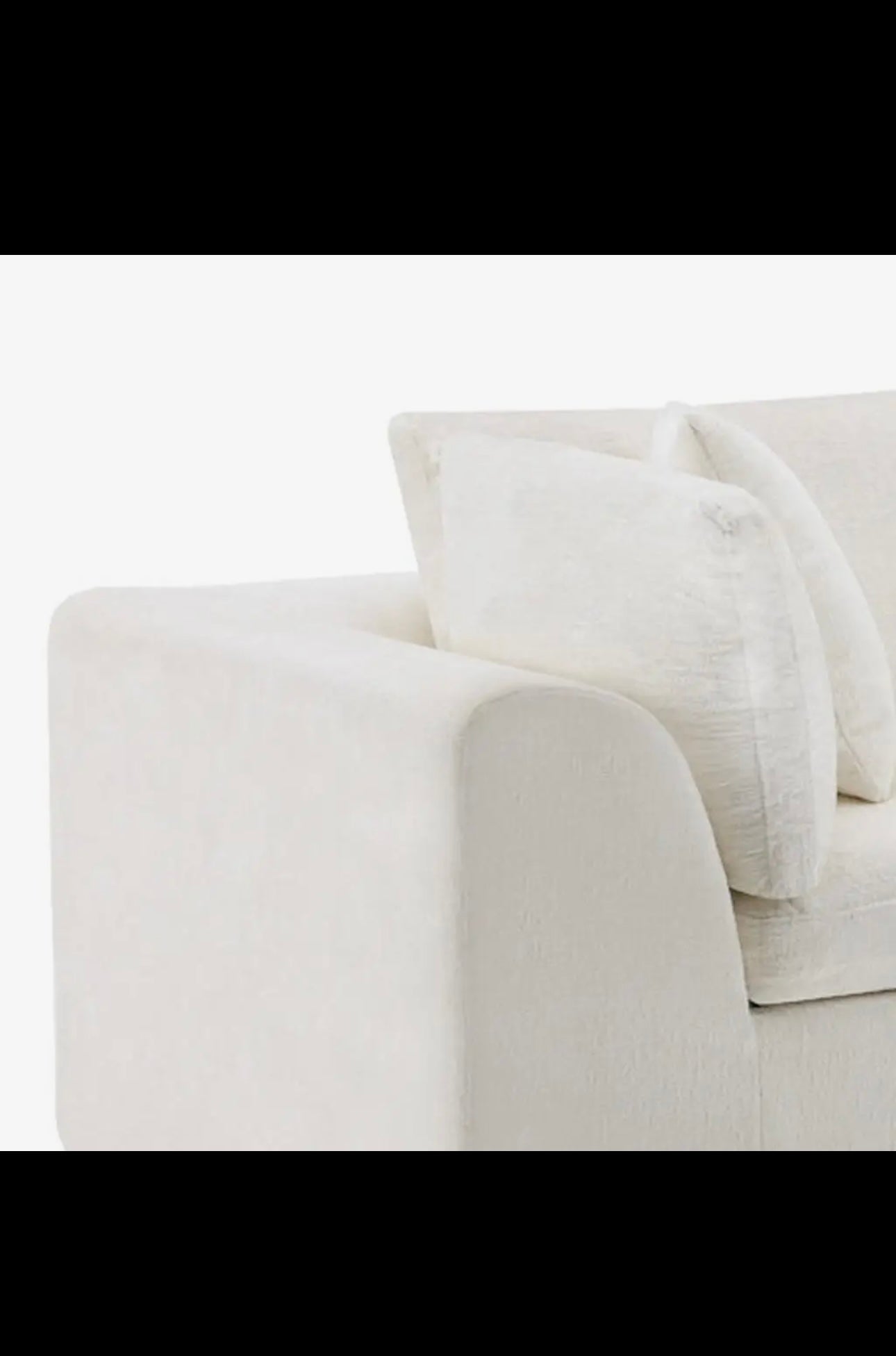 138" Beige Chenille Modular Sofa with Toss Pillows