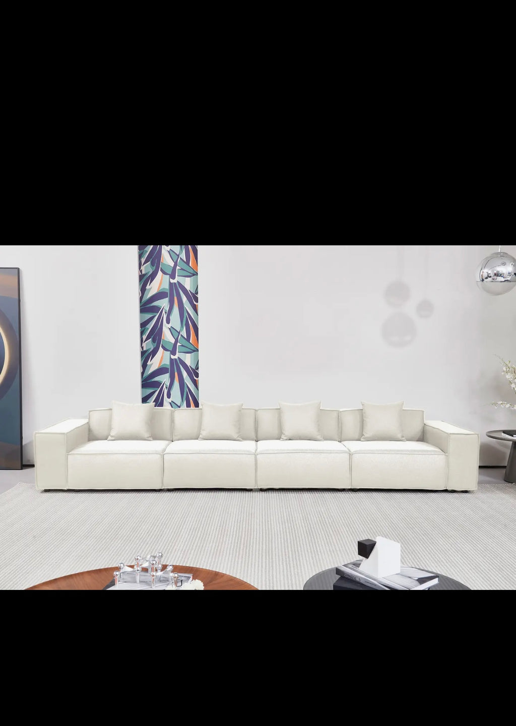 Versaluxe Sectional Three Seat Sofa in White
