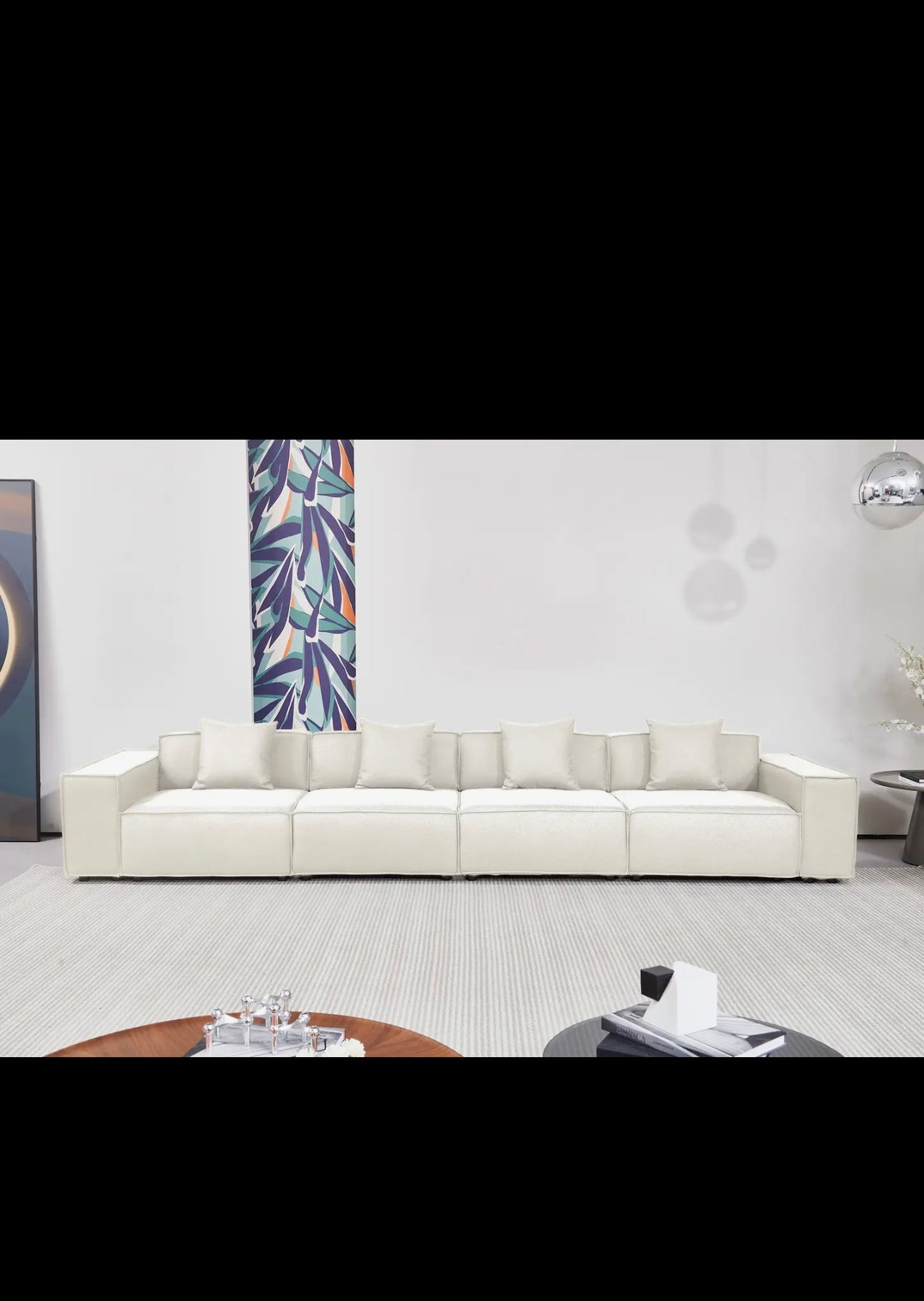 Versaluxe Sectional Three Seat Sofa in White